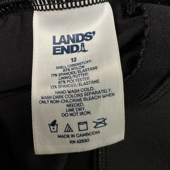 Lands End Women’s Black Swim Dress size 12 - Picture 6 of 7